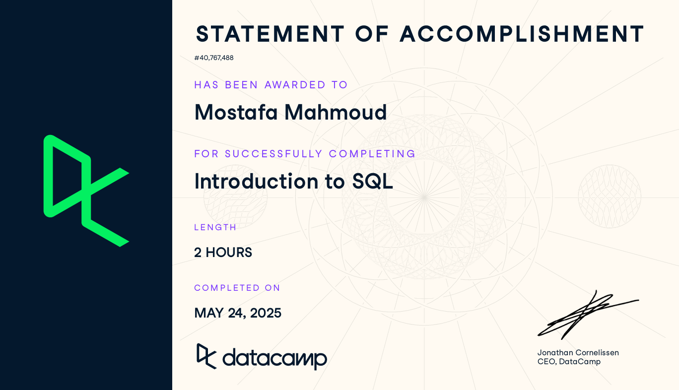 Introduction to SQL